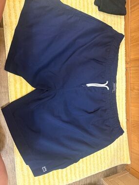 CROWN & IVY Men's Navy Swim/Active Shorts with Drawstring